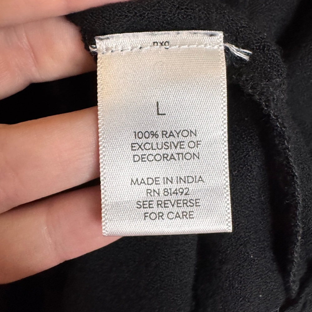 Westport Black Blouse with White Embroidery - Picture 6 of 6